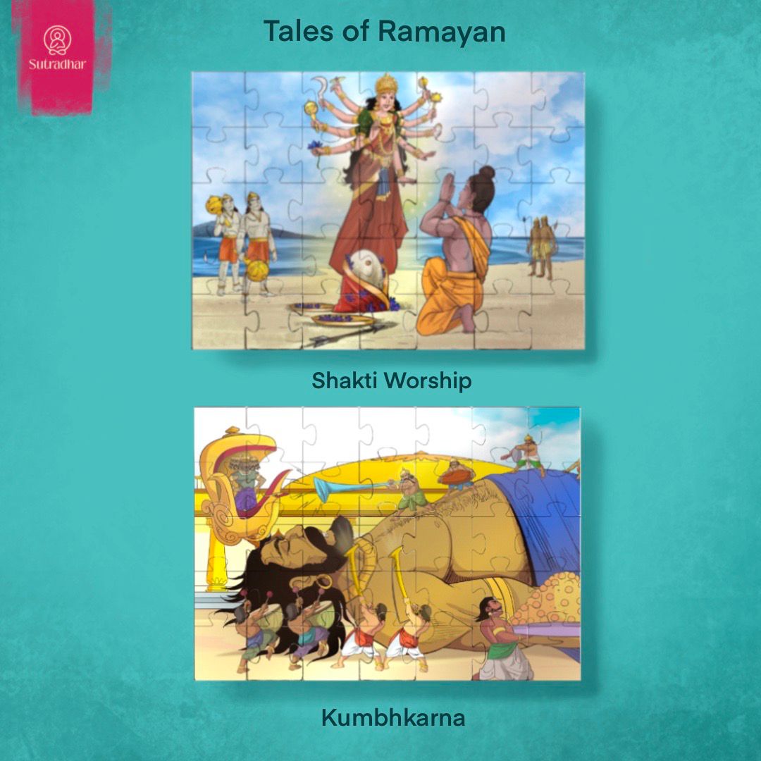 Ramayan Jigsaw Puzzle (Combo of 10) - Kumbhkarana and Shakti Worship